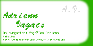 adrienn vagacs business card